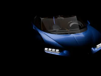 Bugatti Chiron Free low-poly 3D model