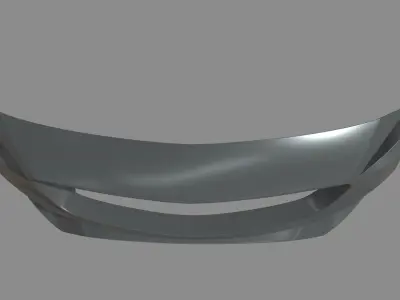 Front Bumper Mercedes Benz Low-poly 3D model