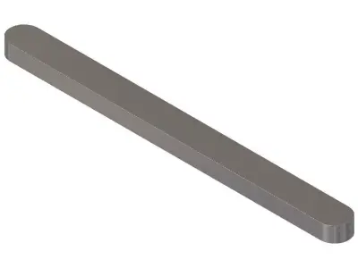 Standard splines DIN6885 3D model