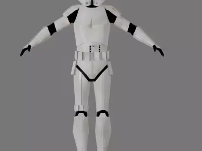 StormTrooper Low Poly Free 3D model