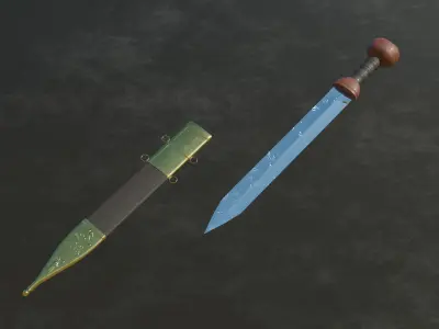 Roman Gladius Sword Low-poly 3D model