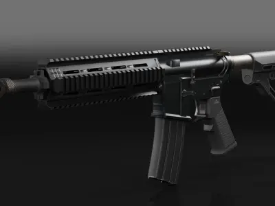 FREE HK416 M4 AR15 M16 Rifle Project Free 3D model