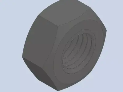 Hexagonal Nut M8 3D model