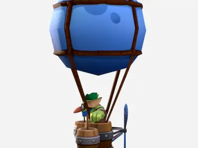 Goblin Bombardier Handpaint Cartoon MMO Character Low-poly 3D model