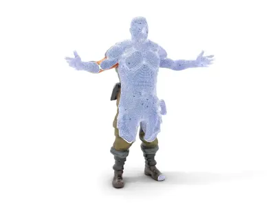 Armored Military Commando Rigged and Animated D Model Low-poly 3D model