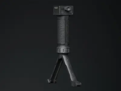 Tactical Hand Grip Bipod For Picatinny rail Low-poly 3D model