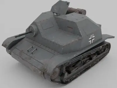 PzKpfw TKS p Low-poly 3D model