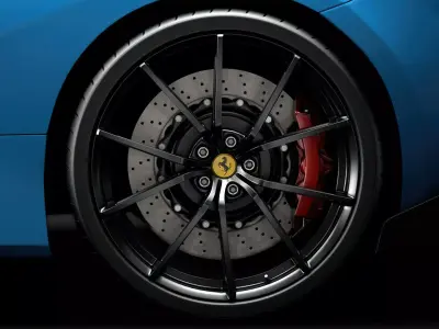 Ferarri GTB 488 Pista 2020 wheel 3D model