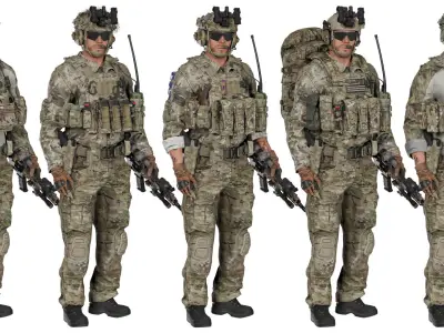 GAME READY RIGGED WESTERN SPECIAL OPERATIONS CHARACTER V2 Low-poly 3D model