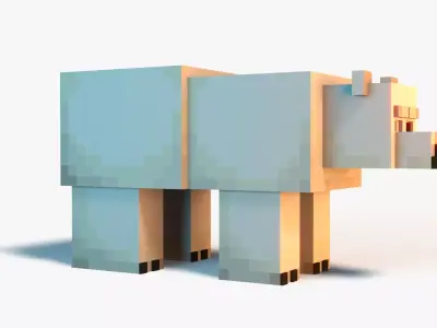 Minecraft Polar Bear Low-poly 3D model