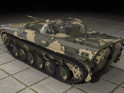 BMP2 TANK Free low-poly 3D model