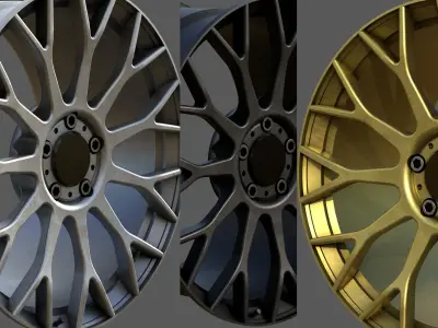 High-Performance Multi Spoke Alloy Wheel 3D model