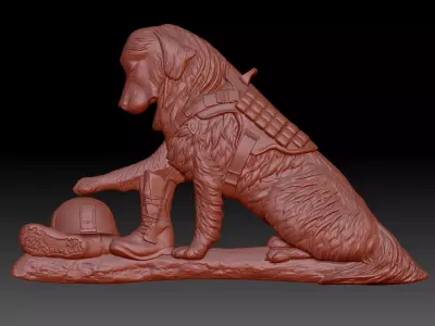 Military Dog 3D print model