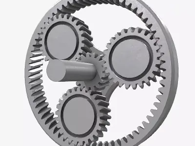 Planetary gear Low-poly 3D model
