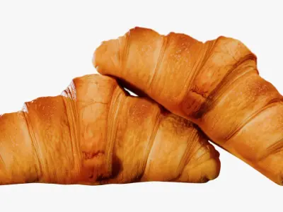 Realistic Butter Croissant 3D model