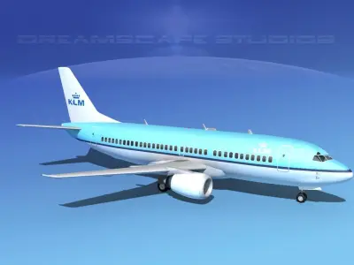 Boeing 737-300 KLM 3D model