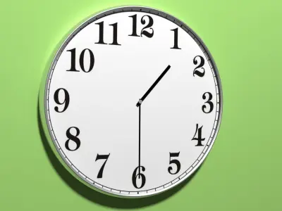 Clock on wall Free 3D model