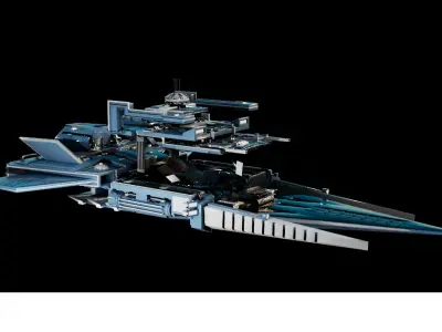 Star Wars spaceship Low-poly 3D model