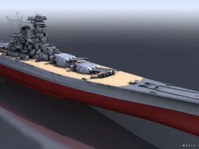 BATTLESHIP MUSASHI 3D model