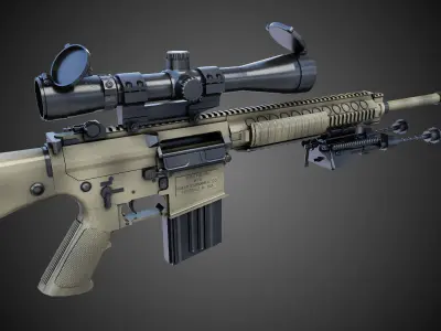 M110 SASS Hi-Res 3D model