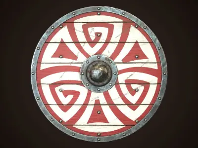 Viking Shield 22 Low-poly 3D model