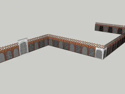 indian jodhpuri stone jali 3d modal 3D model