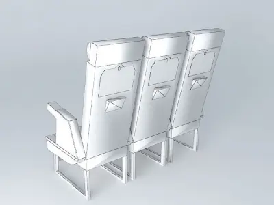 ccc three airplane seats - three airplane seats Free 3D model