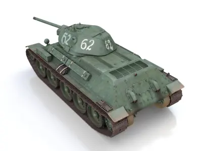 T-34-76 - Model 1941 -Soviet medium tank - 62 3D model