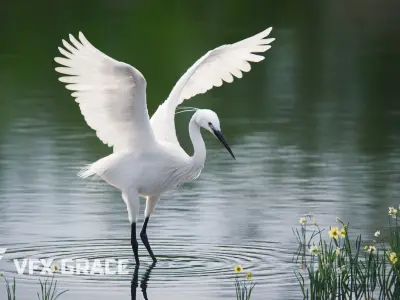 Egret Animated VFX Grace 3D model
