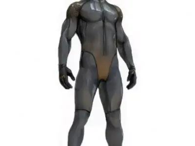 Futuristic Sci-Fi Male Hero Full Body Action Character Low-poly 3D model