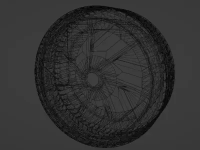 Volvo wheel Low-poly 3D model