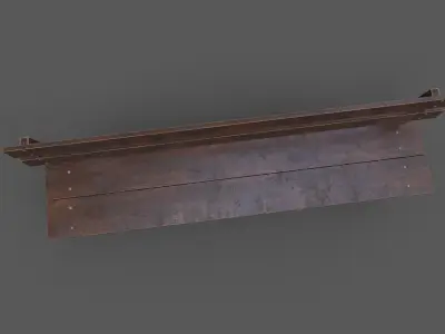 Old Wood Bench Low-poly 3D model shop