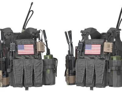 AVS PLATE CARRIER V3 Low-poly 3D model