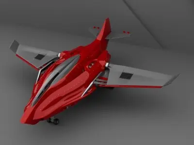 Galaxy HS-90 Spaceship Low-poly 3D model