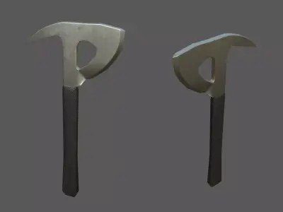 Fire Axe - one handed Low-poly 3D model
