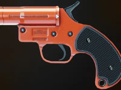 Emergency Flare Kit Low-poly 3D model