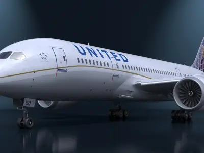 United Airlines Boeing 787-8 Dreamliner 3D model
