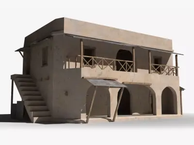 Arab x4 Low-poly 3D model