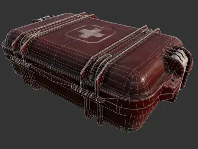 First Aid Medical Kit Case Low-poly 3D model