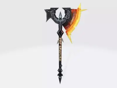 Molten Axe Free low-poly 3D model