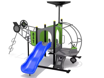 Playground- Helicopter Chopper Playset Low-poly 3D model