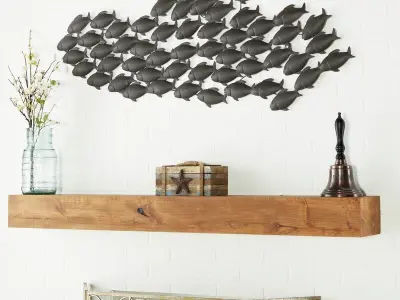 Jud Coastal Landscape Nature Wall Decor on Metal 3D model