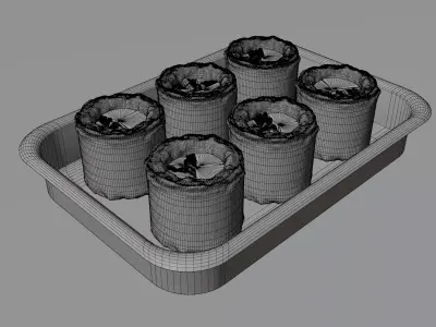Sushi Rolls Herring sushi roll 3D model