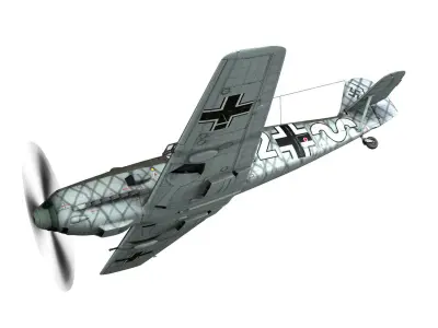 Messerschmitt - BF-109 E - White 12 3D model