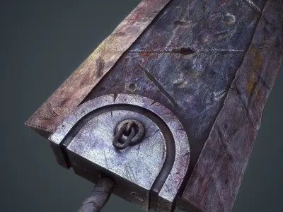 Dragon Slayer - Berserk - game ready - LP Free low-poly 3D model