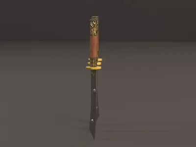 Chinese Dao Sword - Traditional Martial Arts Weapon 03 Low-poly 3D model