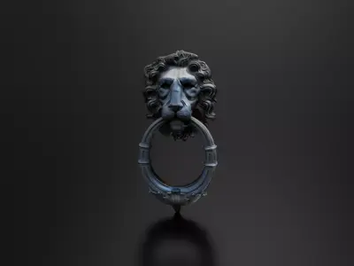 Old door knocker 1 3D print model