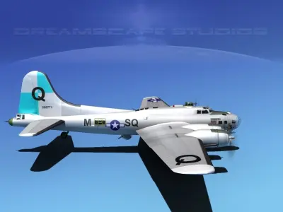 Boeing B-17G Flying Fortress HP V02 3D model