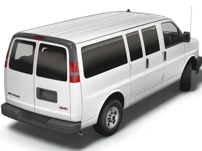 GMC Savana Window Van 2022 3D model