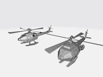 War Helicopter Free low-poly 3D model